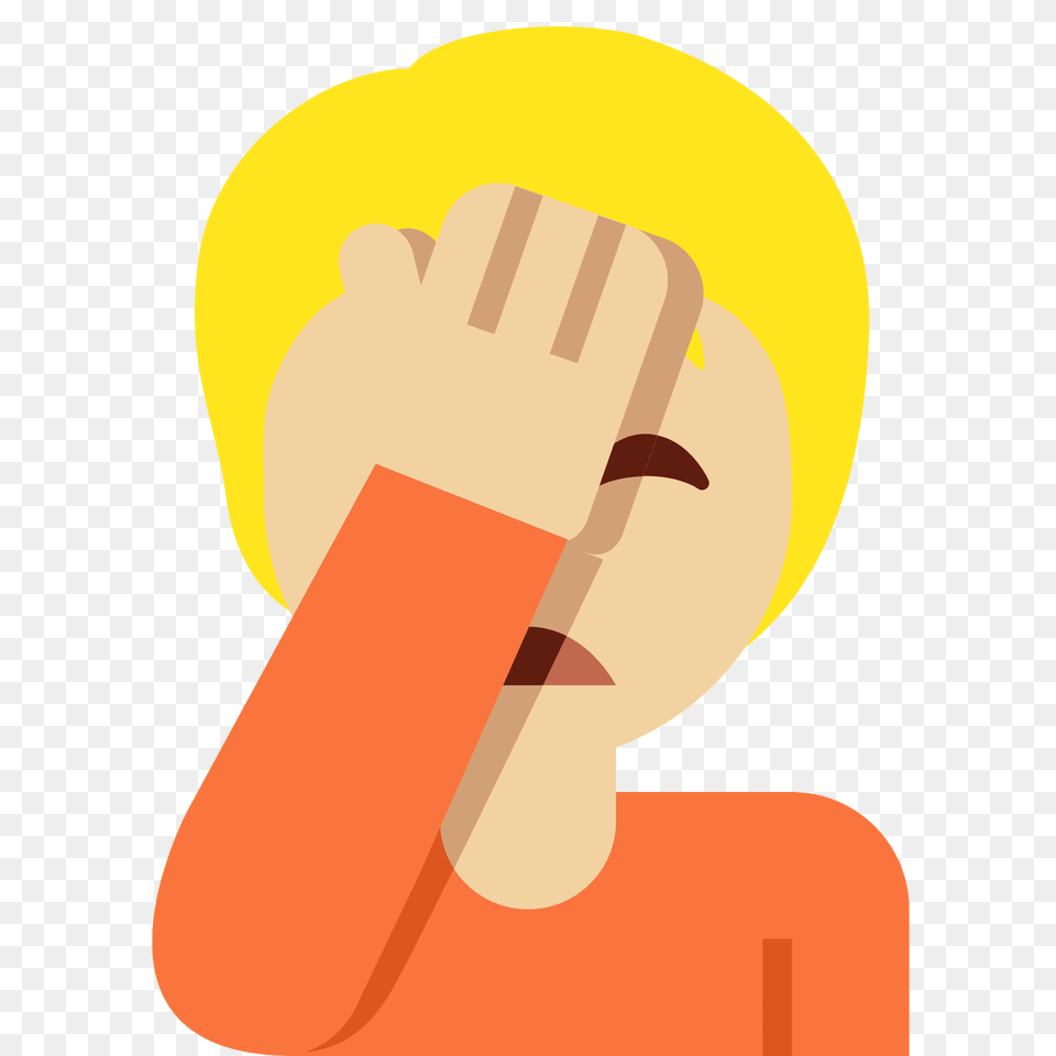 Person Facepalming Emoji Clipart, Body Part, Hand Png