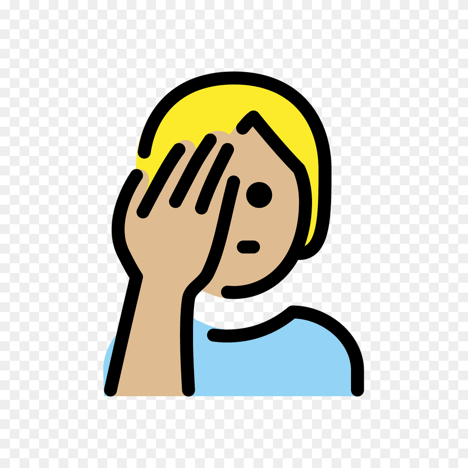 Person Facepalming Emoji Clipart, Cap, Clothing, Hat, Bathing Cap Free Transparent Png