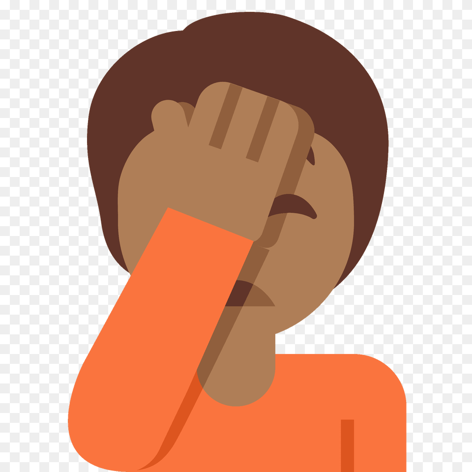 Person Facepalming Emoji Clipart, Body Part, Face, Head, Neck Png