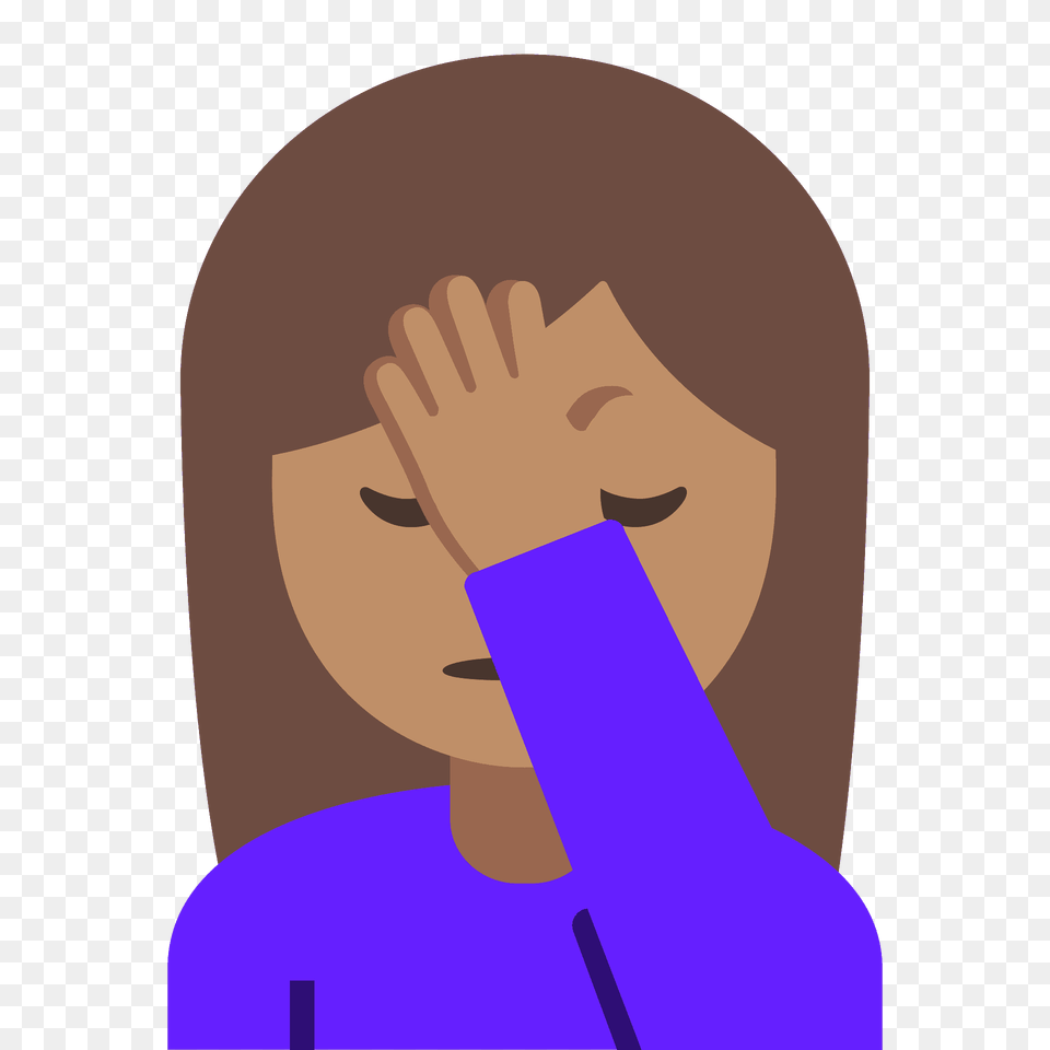Person Facepalming Emoji Clipart, Body Part, Face, Hand, Head Free Png