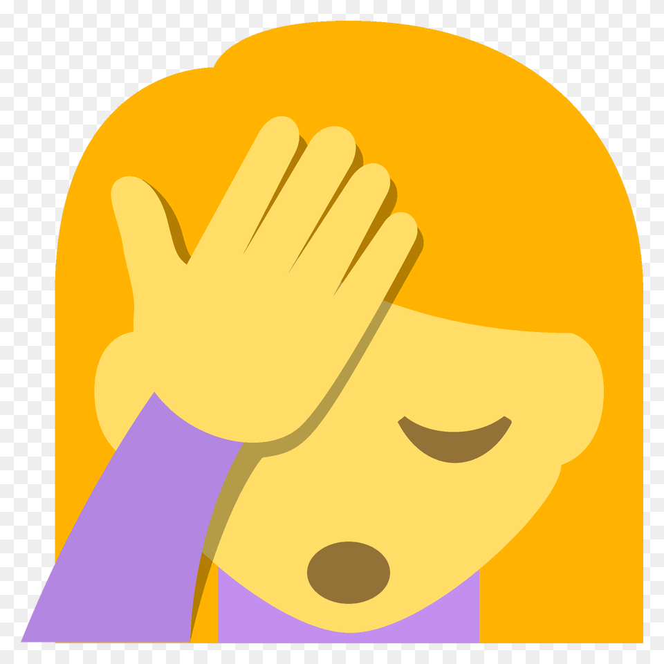 Person Facepalming Emoji Clipart, Body Part, Hand Png Image