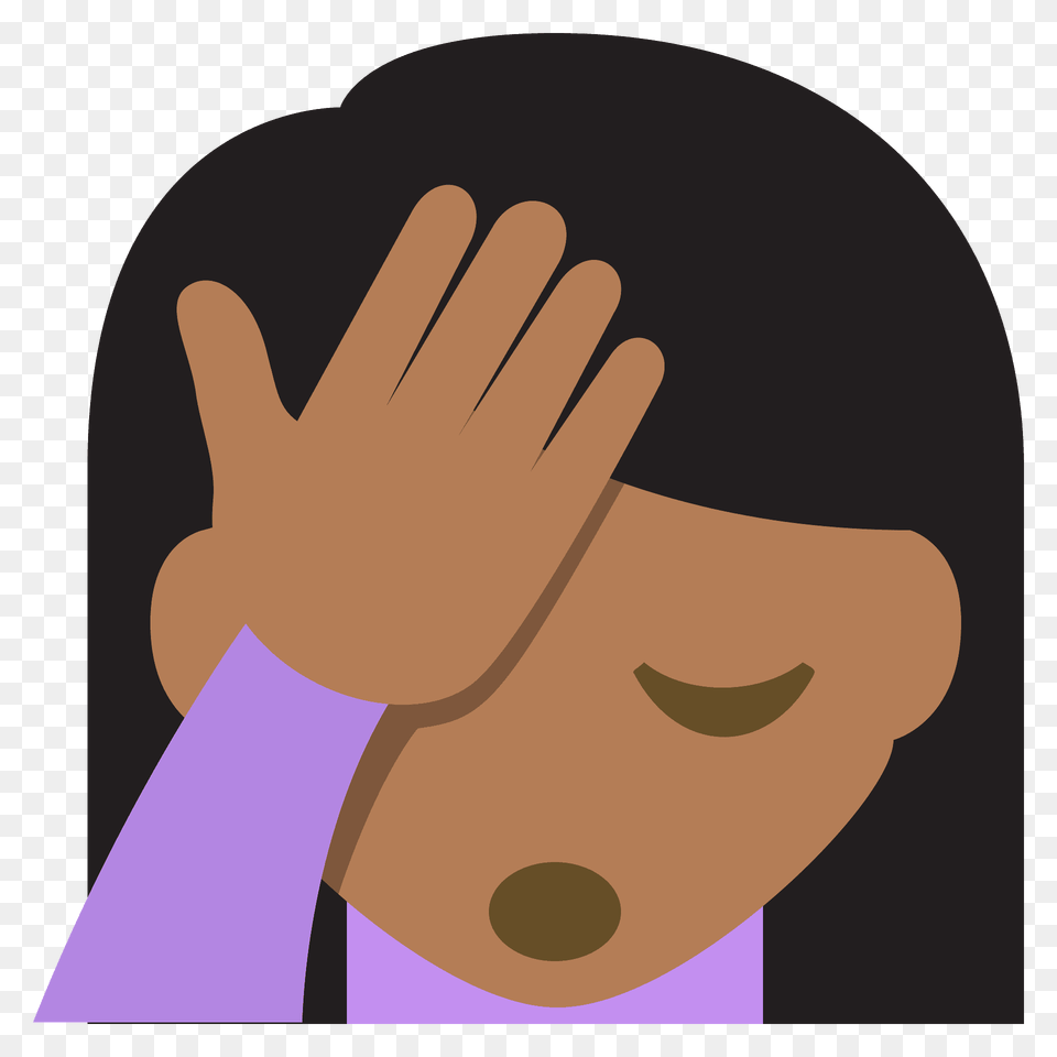 Person Facepalming Emoji Clipart, Body Part, Hand Png Image