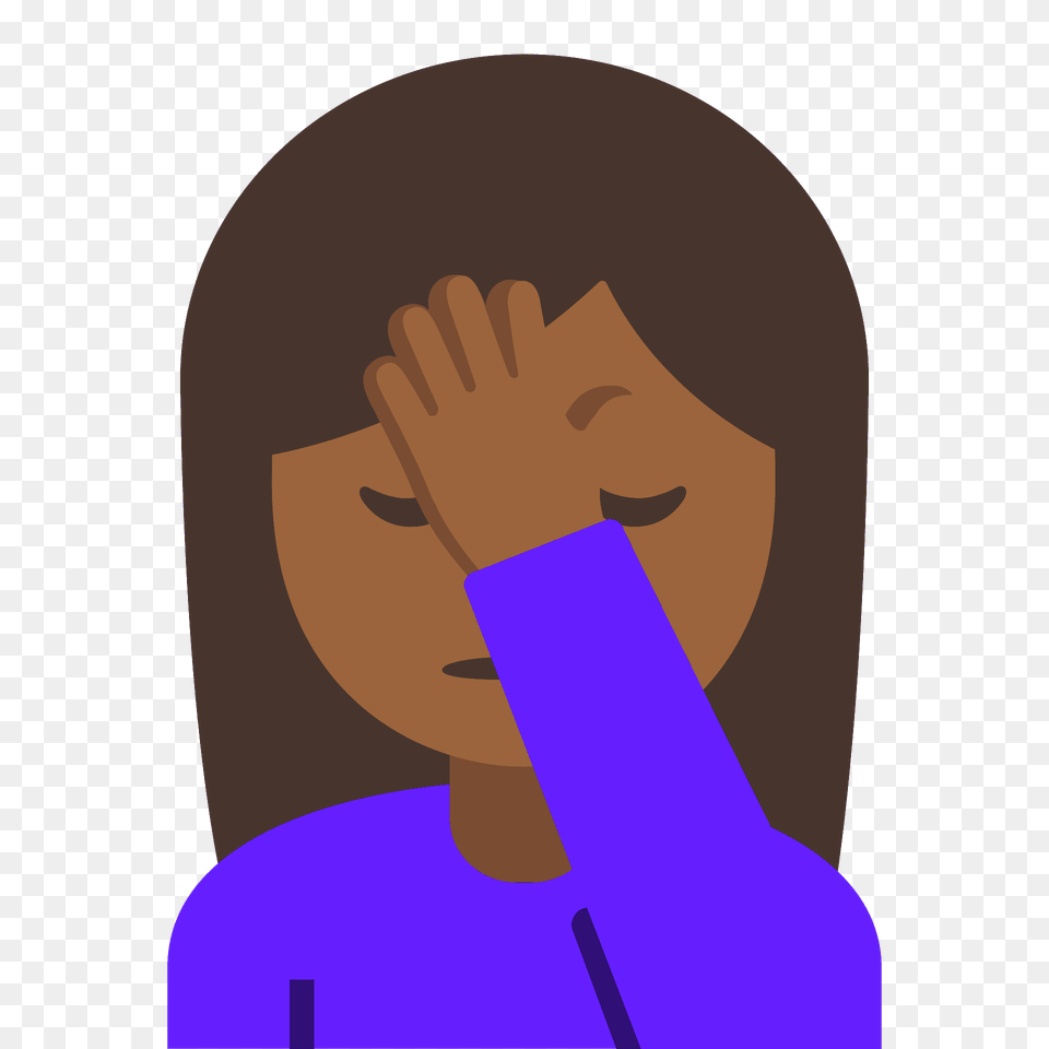 Person Facepalming Emoji Clipart, Body Part, Face, Head, Neck Png