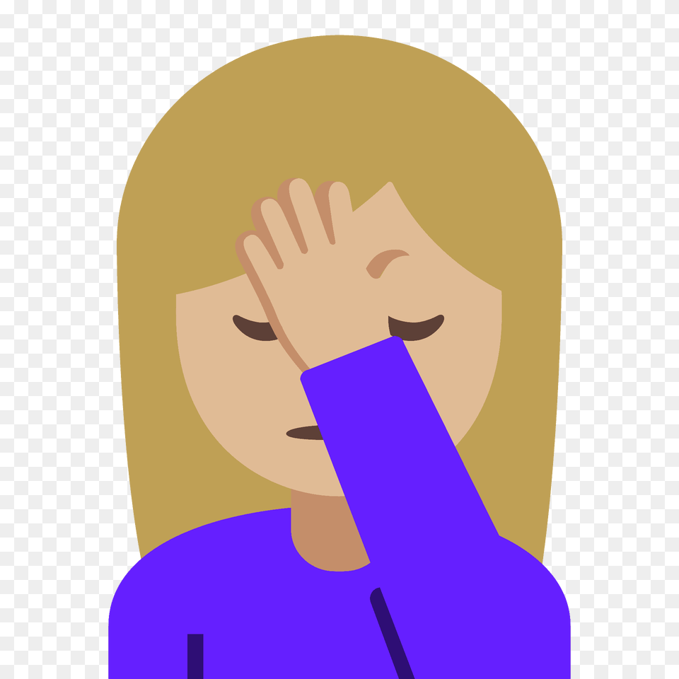 Person Facepalming Emoji Clipart, Body Part, Face, Head, Neck Png Image
