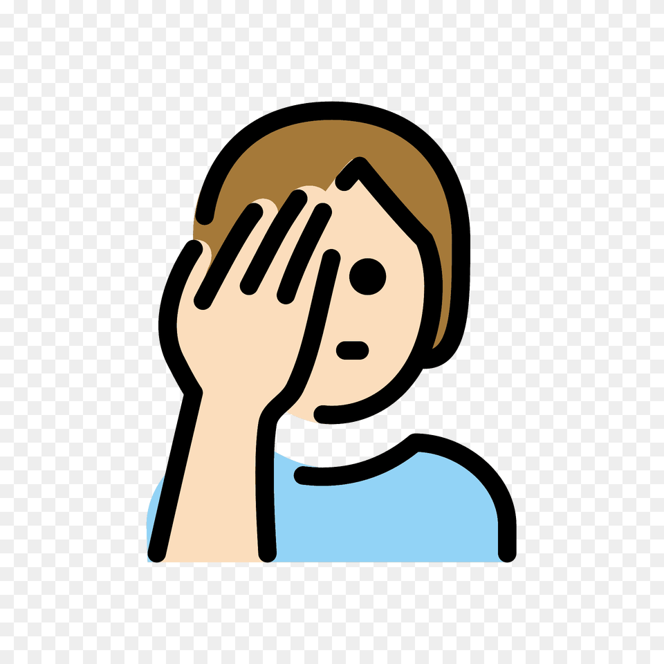 Person Facepalming Emoji Clipart, Head, Face, Washing Free Png Download