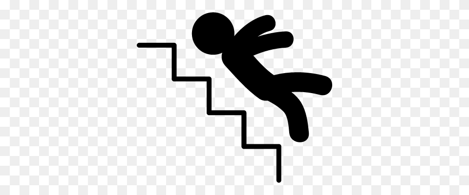 Person Falling Down Stairs Vectors Logos Icons, Gray Free Png
