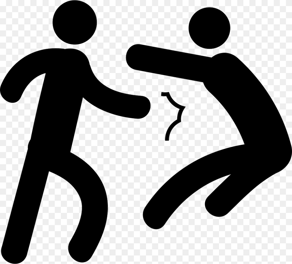 Person Fight Punch Beat Em Up Icon, Stencil, Sign, Symbol, Device Png Image