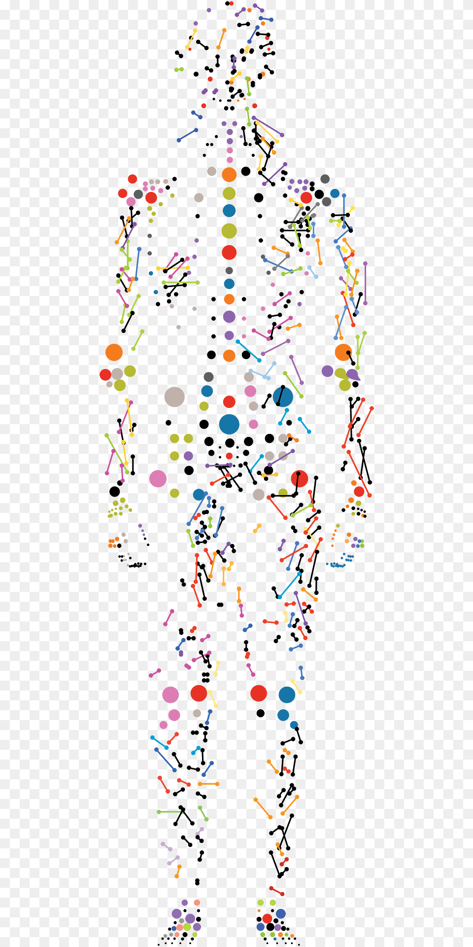 Person From Dots Clipart, Confetti, Paper Png