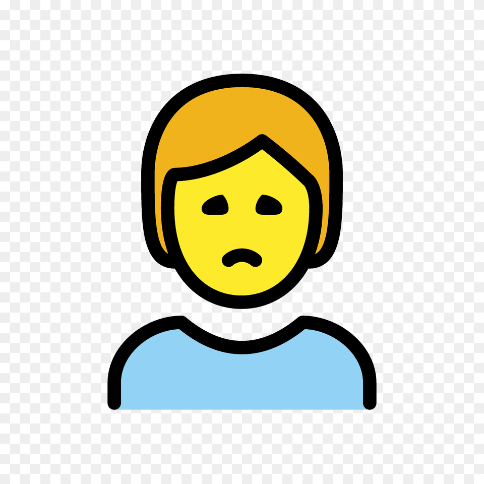 Person Frowning Emoji Clipart, Face, Head, Art Free Png