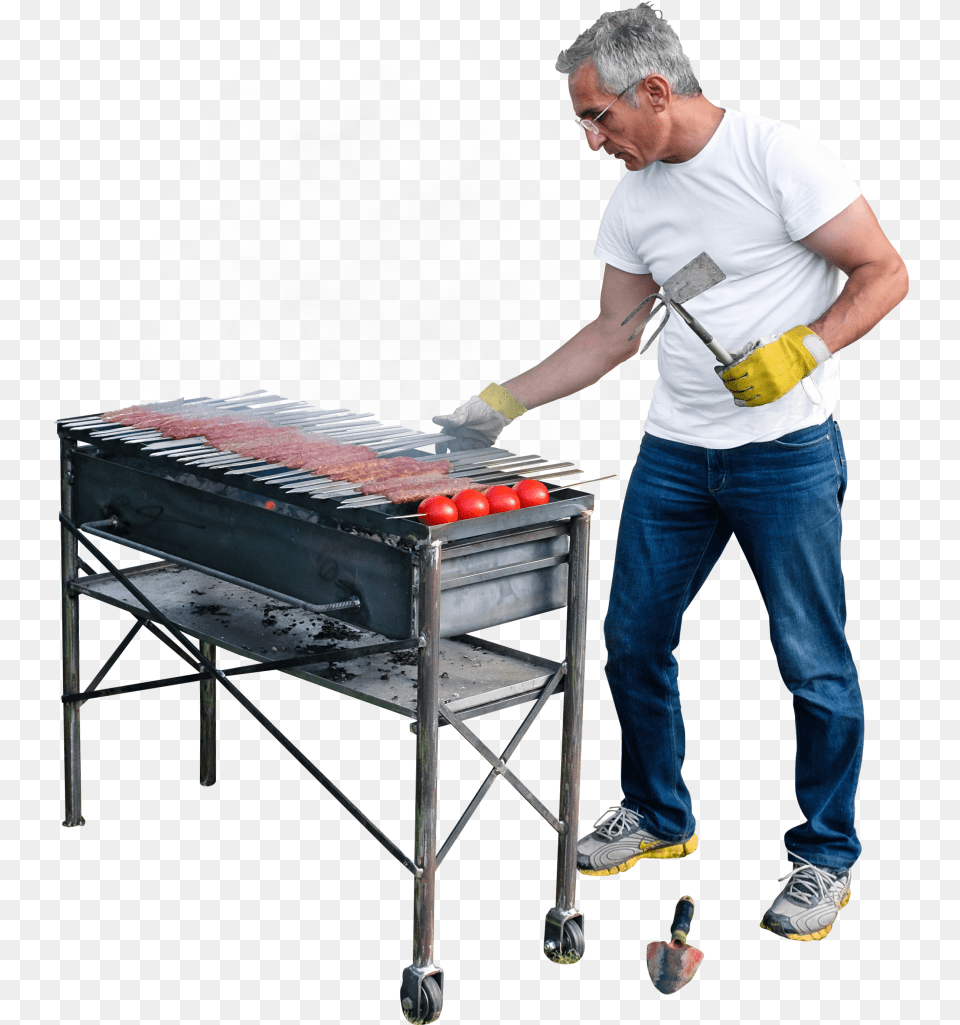 Person Gardening 5 Image People Barbeque, Grilling, Food, Pants, Cooking Free Png