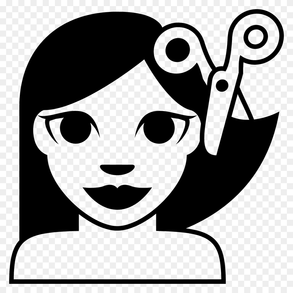 Person Getting Haircut Emoji Clipart, Face, Head, Stencil Png Image