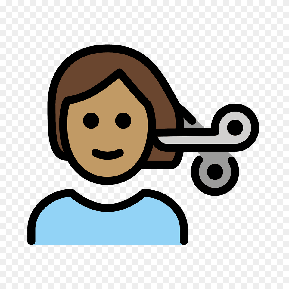 Person Getting Haircut Emoji Clipart, Face, Head, Animal, Kangaroo Free Png