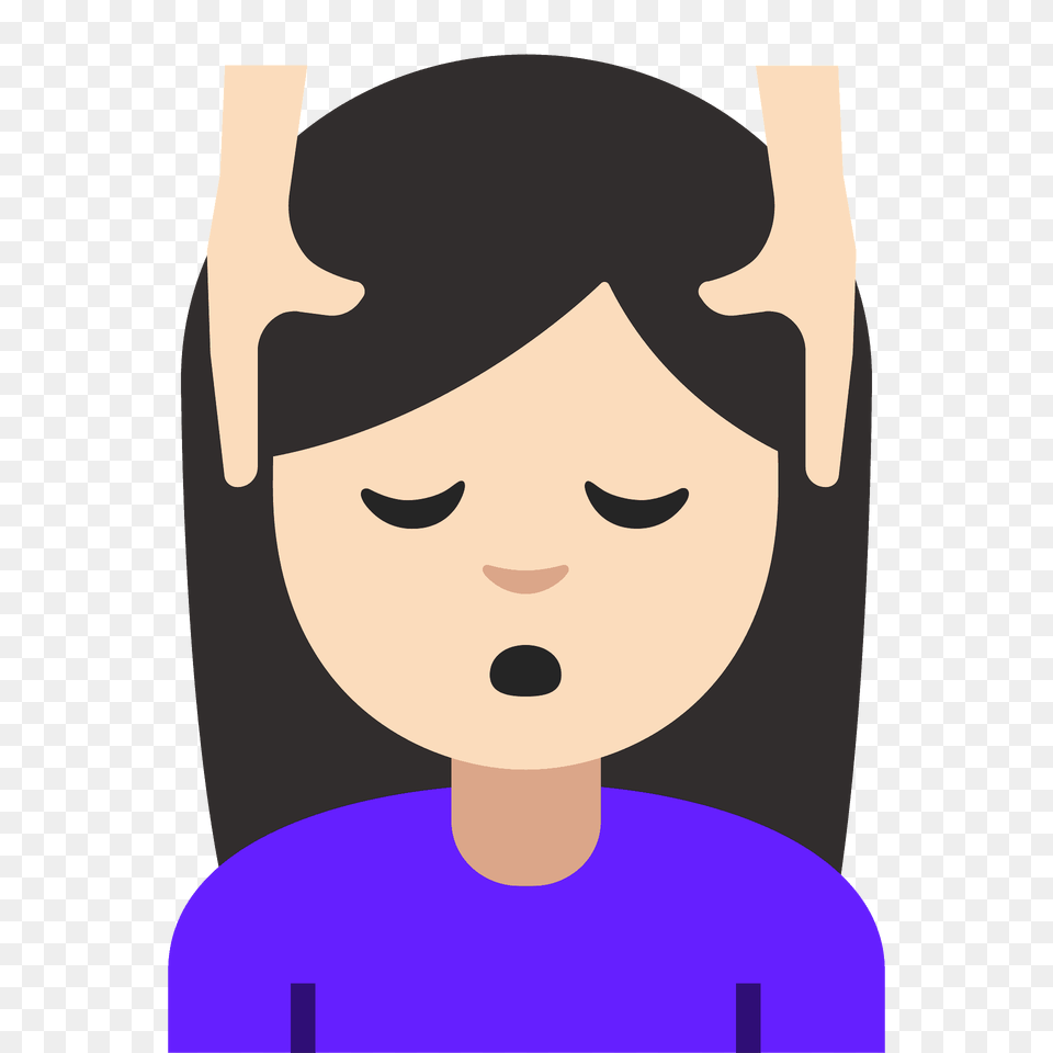 Person Getting Massage Emoji Clipart, Head, Baby, Face Free Png