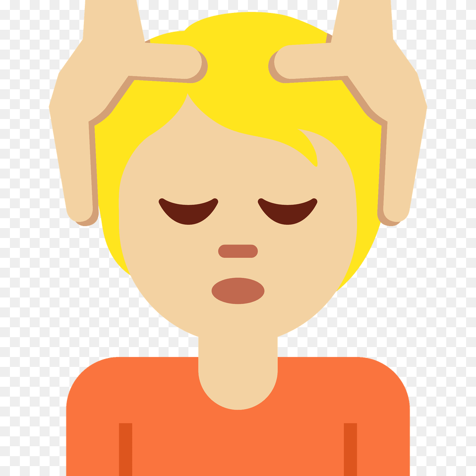 Person Getting Massage Emoji Clipart, Cap, Clothing, Hat, Baby Png Image