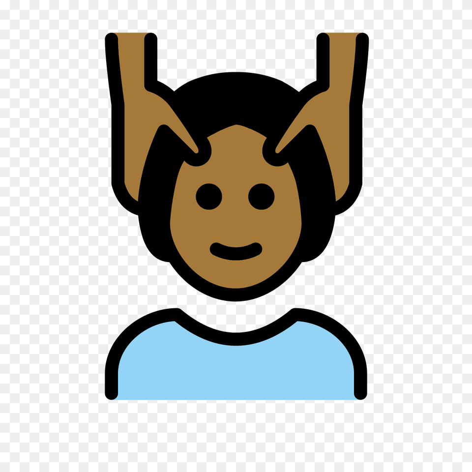 Person Getting Massage Emoji Clipart, Head, Animal, Kangaroo, Mammal Png Image