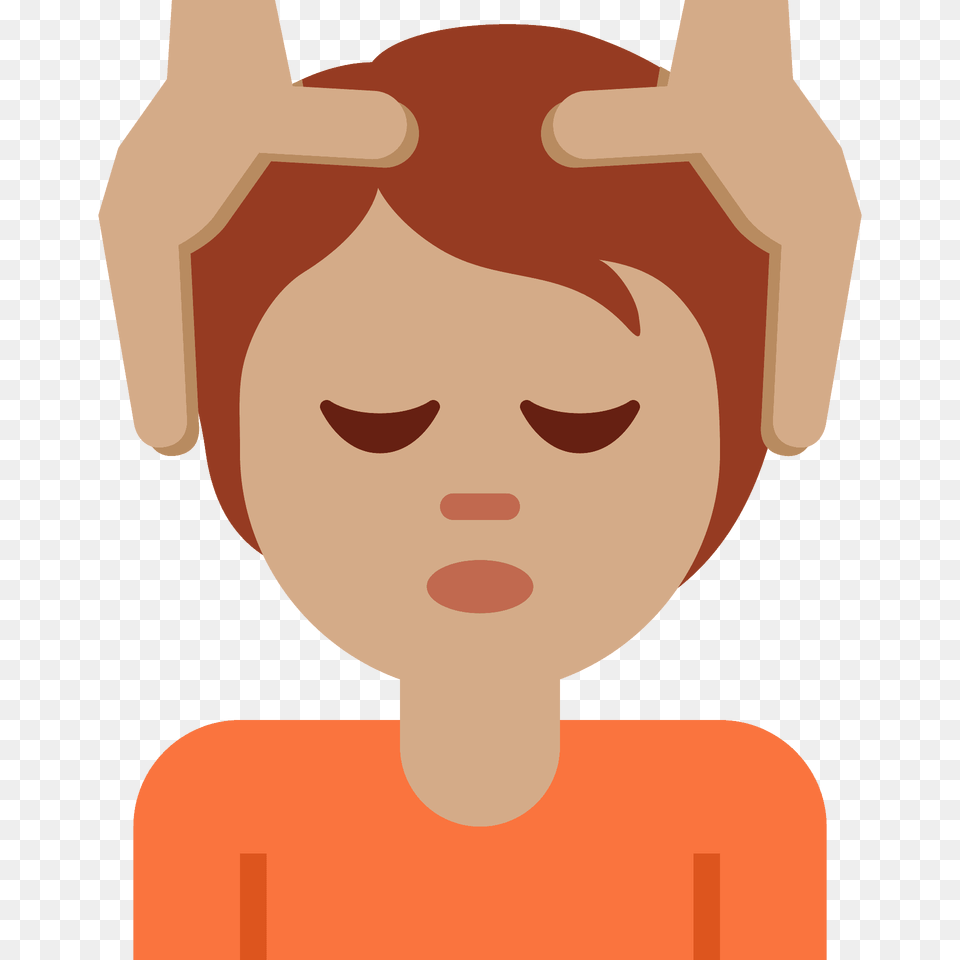 Person Getting Massage Emoji Clipart, Head, Baby, Face, Photography Png Image