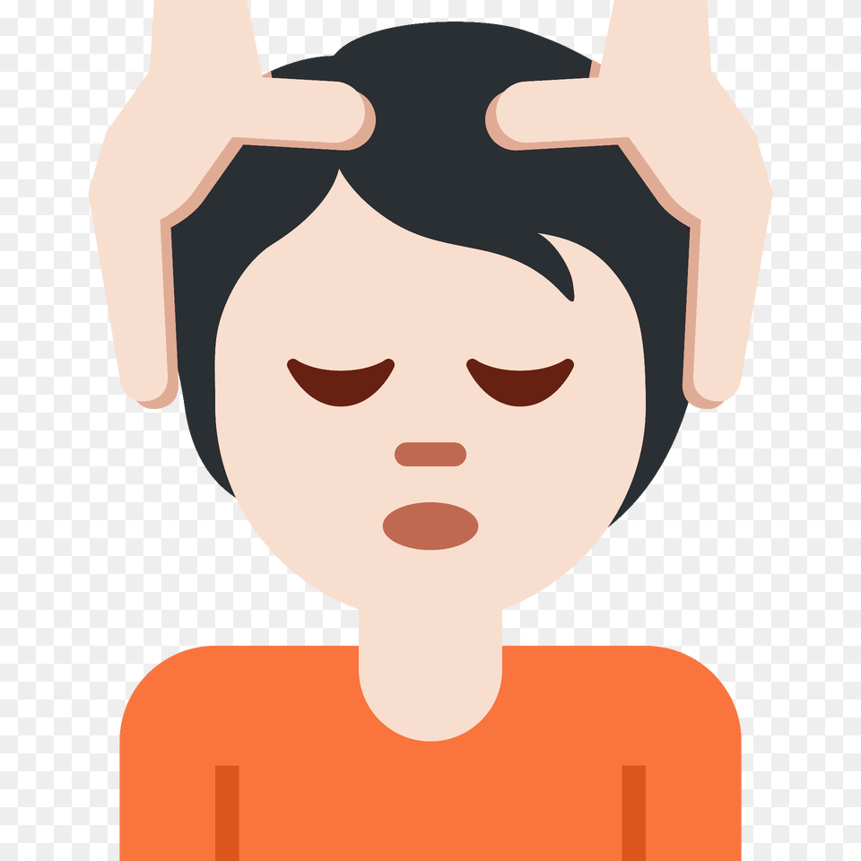 Person Getting Massage Emoji Clipart, Head, Photography, Face, Portrait Free Png