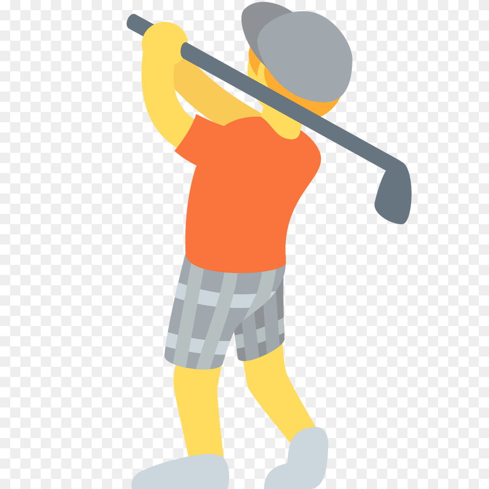 Person Golfing Emoji Clipart, People, Clothing, Shorts, Boy Png