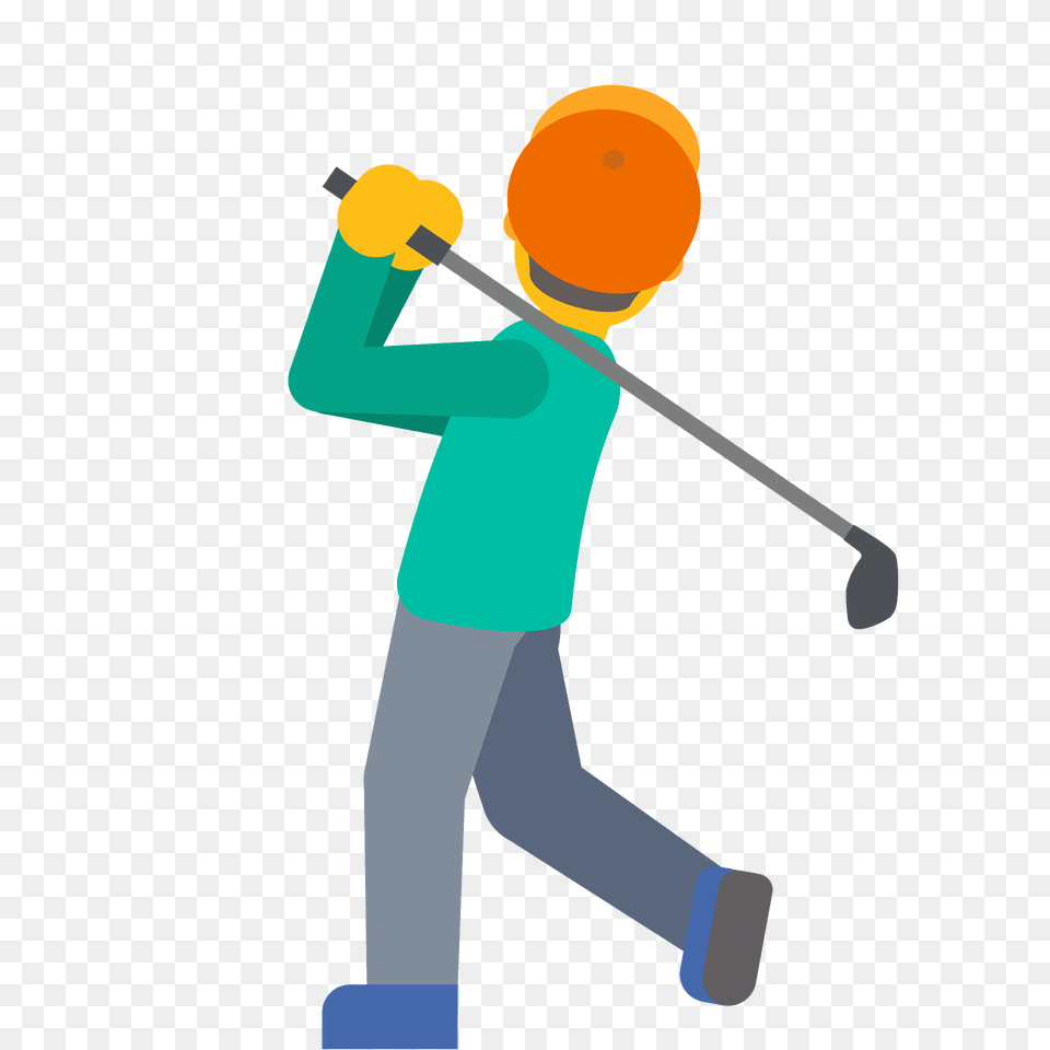 Person Golfing Emoji Clipart, People, Cleaning, Walking, Outdoors Png Image