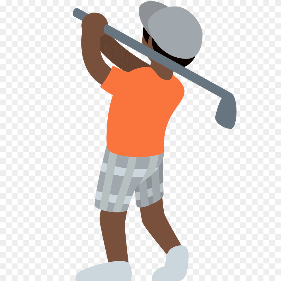 Person Golfing Emoji Clipart, People, Clothing, Shorts, Boy Png