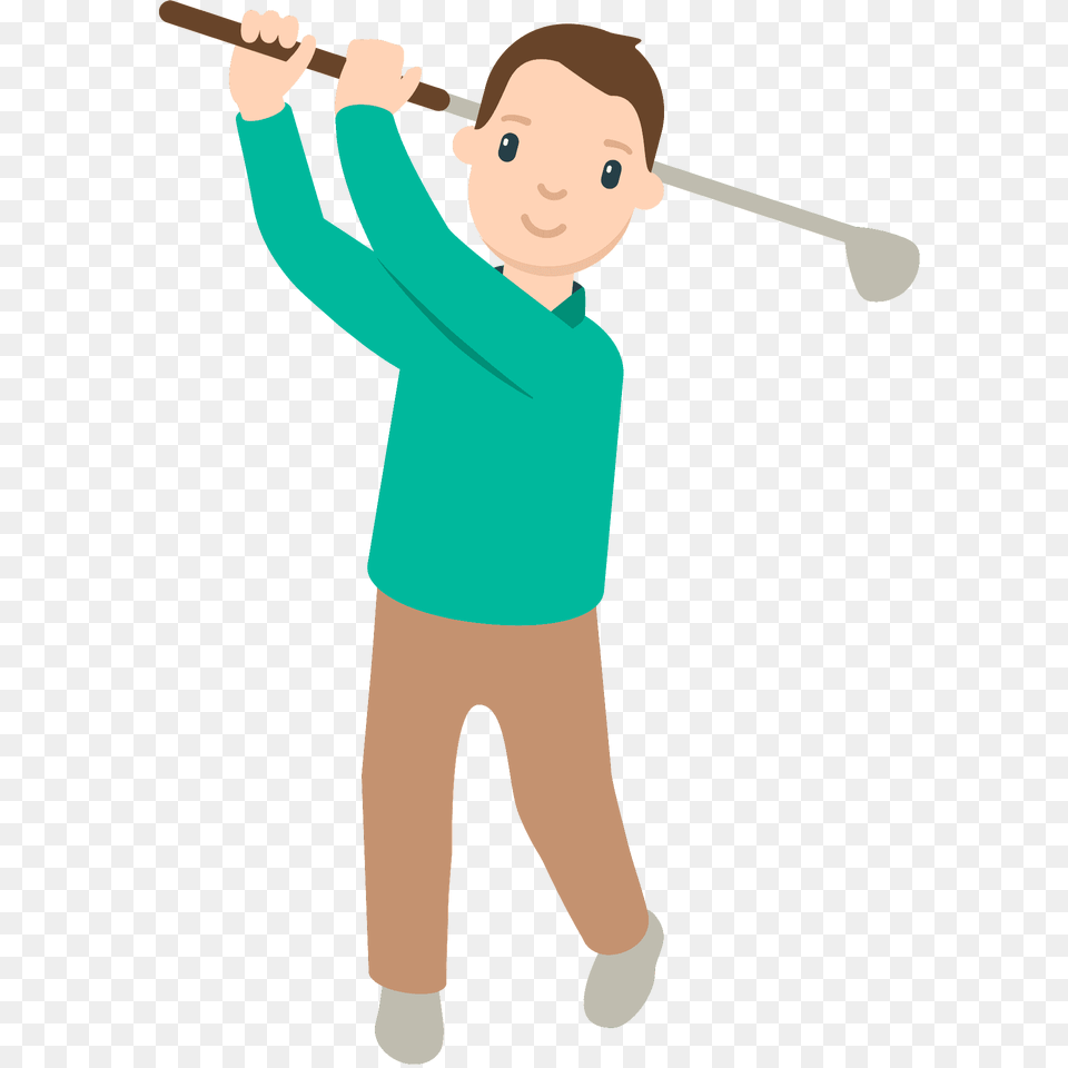 Person Golfing Emoji Clipart, People, Boy, Child, Male Png Image