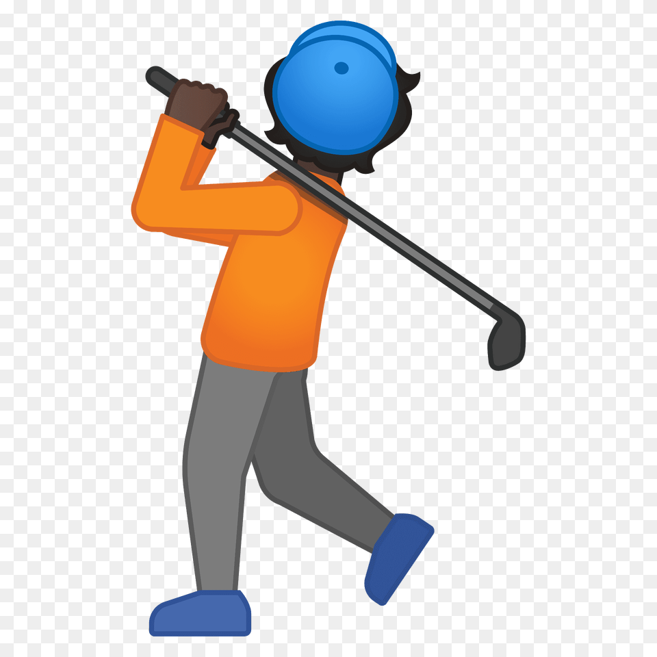 Person Golfing Emoji Clipart, People, Cleaning, Walking Png