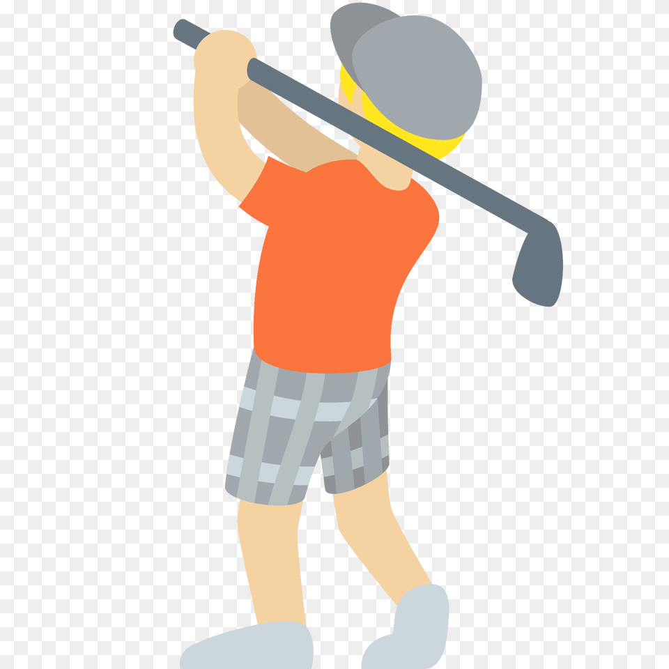 Person Golfing Emoji Clipart, People, Clothing, Shorts, Boy Free Png Download