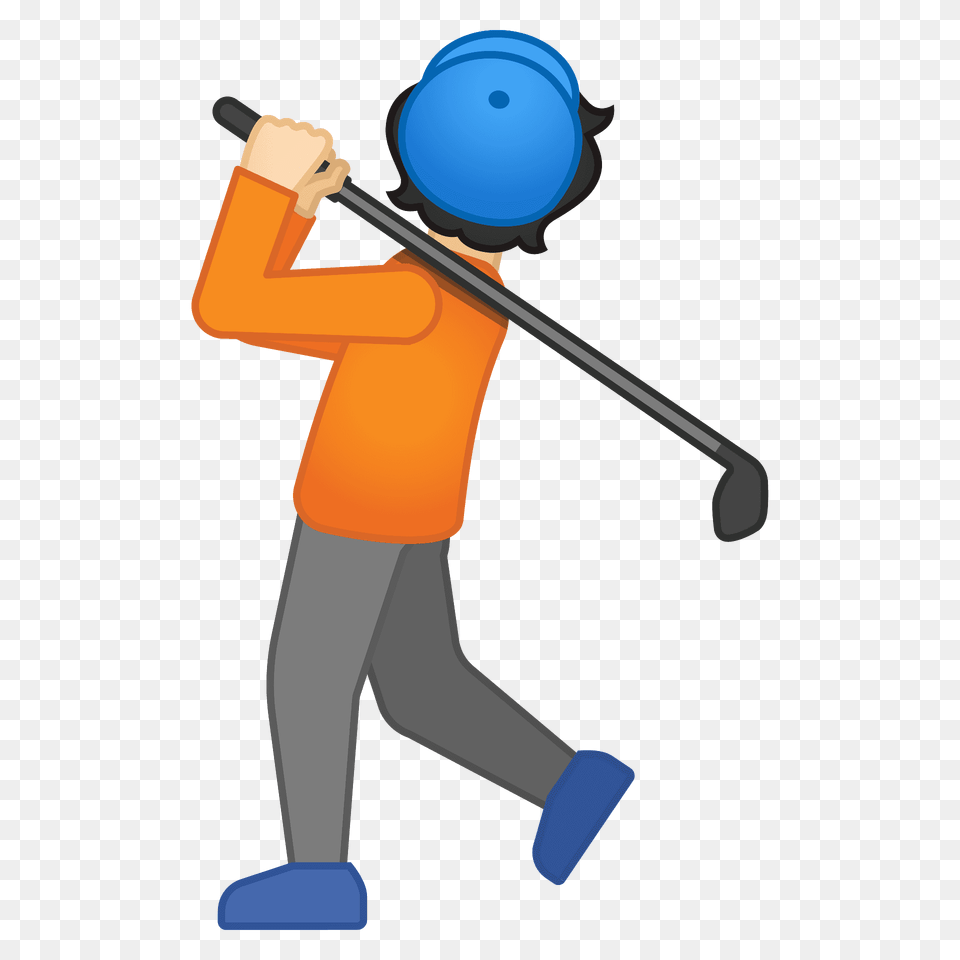 Person Golfing Emoji Clipart, People, Walking, Cleaning, Baseball Free Transparent Png