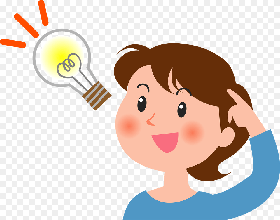 Person Has An Idea Clipart, Light, Cutlery, Fork, Baby Free Png Download