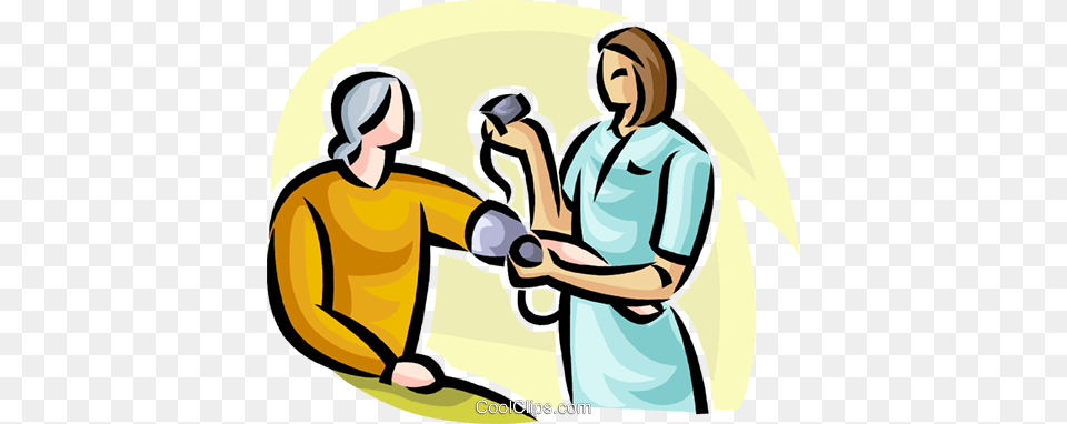 Person Having Their Blood Pressure Taken Royalty Vector Clip, Adult, Female, Woman, Clinic Png Image