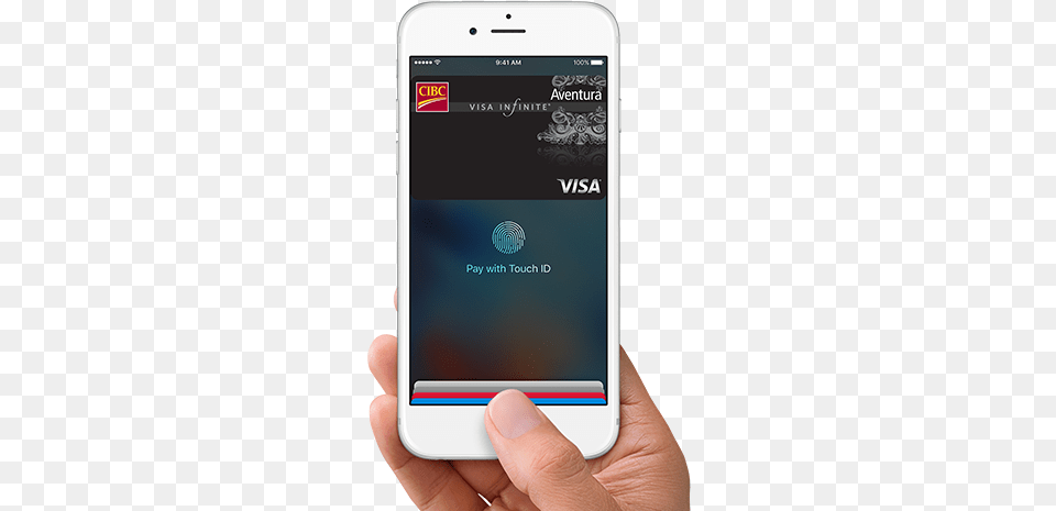 Person Holding A Phone Displaying Apple Pay Screen Visa Infinite Apple Pay, Electronics, Mobile Phone, Iphone Free Png Download