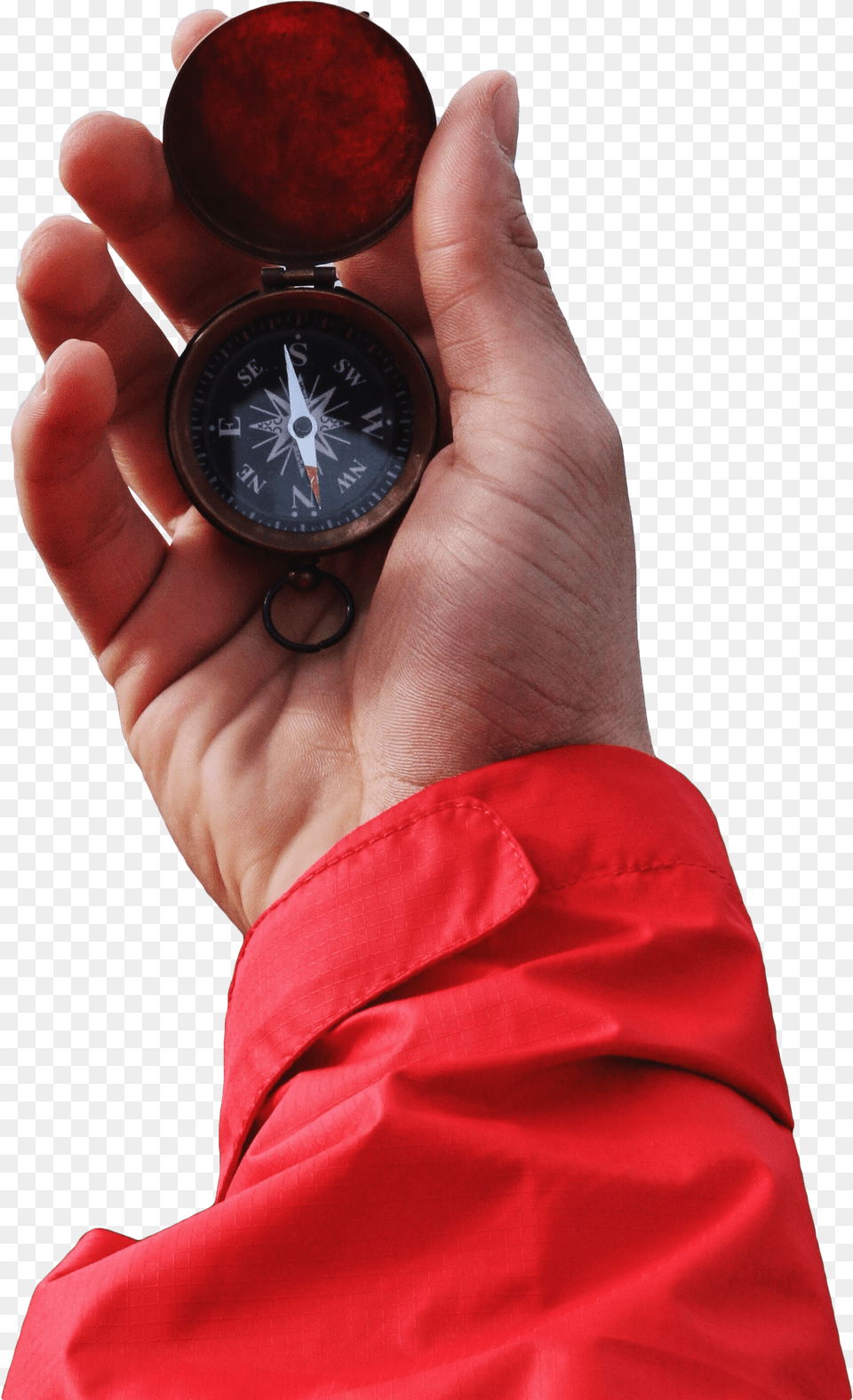 Person Holding Compass Adventure Thoughts Png