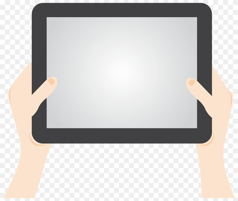 Person Holding Tablet Clipart, Computer, Electronics, Tablet Computer Png