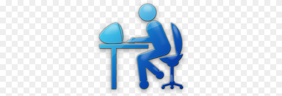 Person Icon Blue Gas Booking, Table, Desk, Furniture, Computer Png