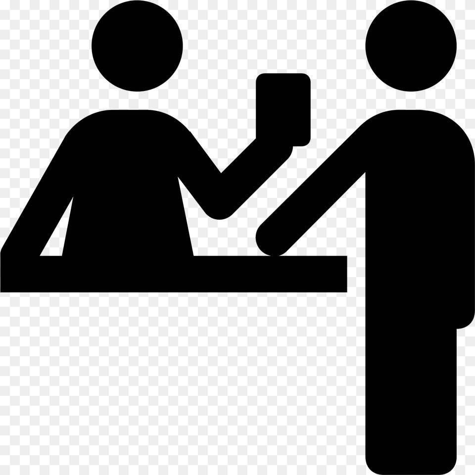 Person Icons Desk Point Of Purchase Icon, Gray Free Png