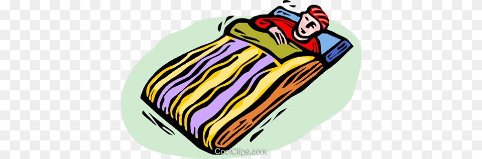 Person In A Sleeping Bag Royalty Free Vector Clip Art Illustration, Face, Head, Blanket Png