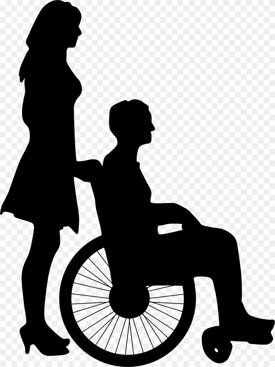 Person In At Getdrawings Person In Wheelchair Clipart, Gray Free Png