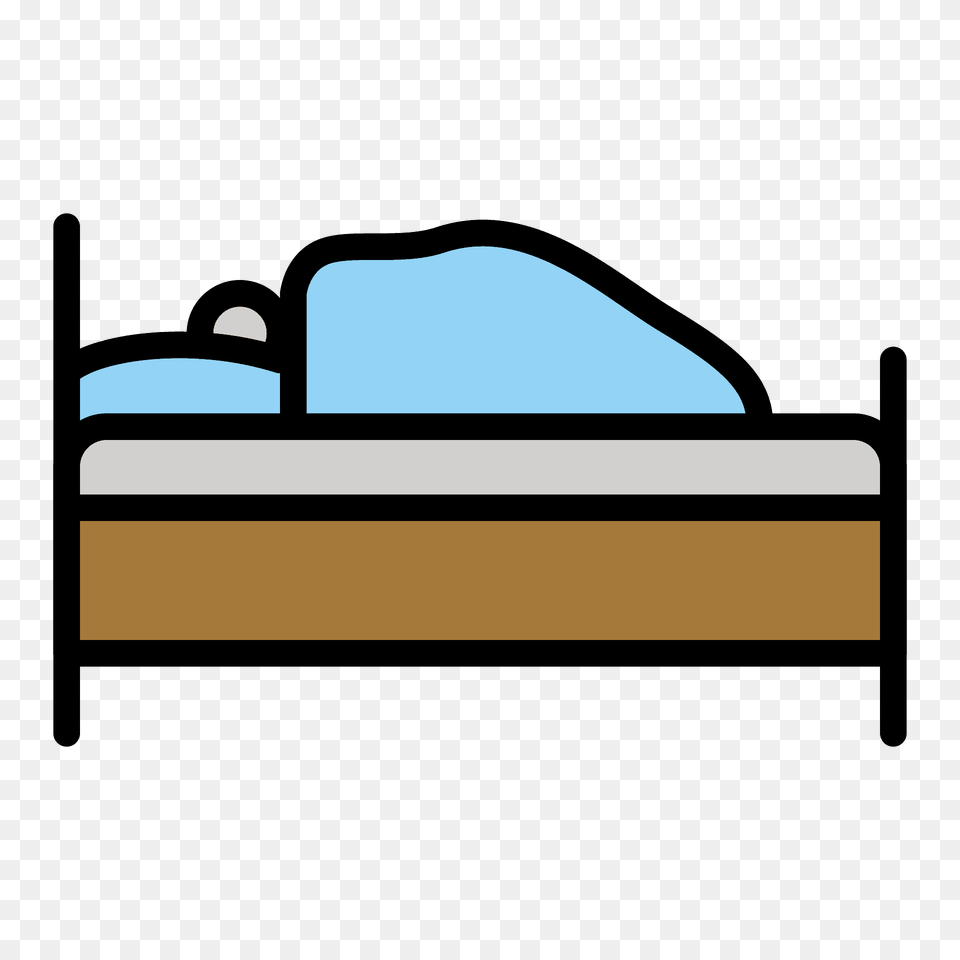 Person In Bed Emoji Clipart, Furniture, Bedroom, Indoors, Room Png Image