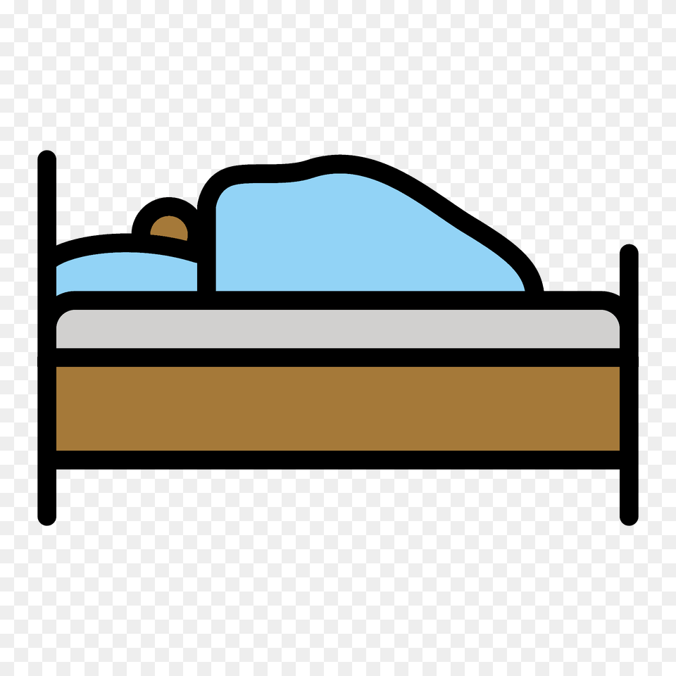 Person In Bed Emoji Clipart, Furniture, Bunk Bed, Bedroom, Indoors Free Png