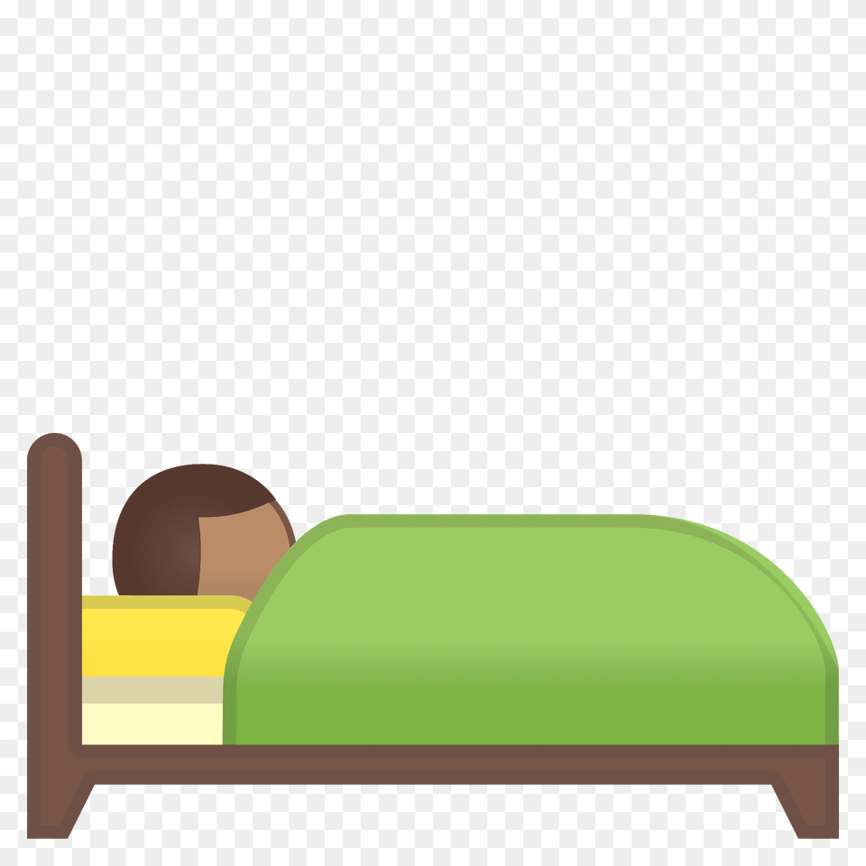 Person In Bed Emoji Clipart, Furniture, Bedroom, Indoors, Room Png