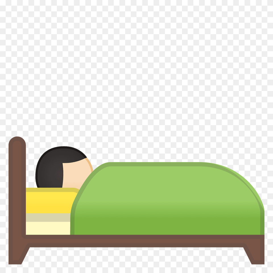 Person In Bed Emoji Clipart, Furniture, Bedroom, Indoors, Room Free Png