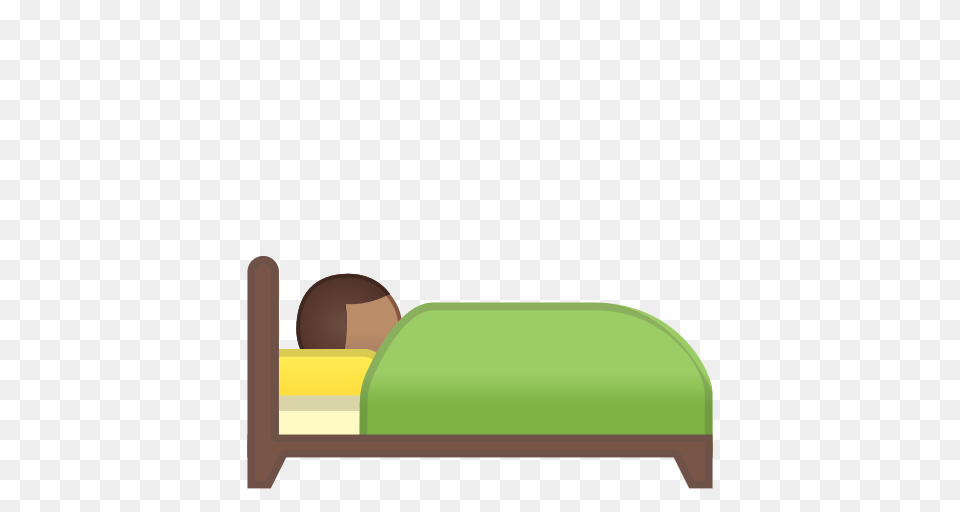 Person In Bed Emoji With Medium Skin Tone Meaning And Pictures, Furniture, Reading, Indoors, Bedroom Free Png Download