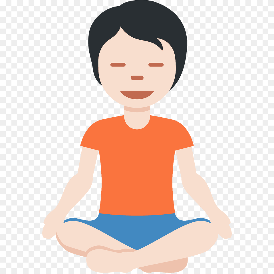 Person In Lotus Position Emoji Clipart, Boy, Male, Child, Head Png Image