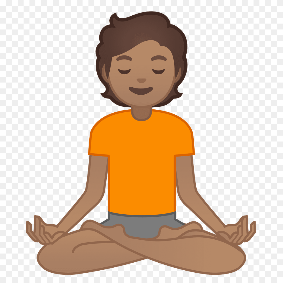 Person In Lotus Position Emoji Clipart, Baby, Face, Fitness, Head Free Png Download