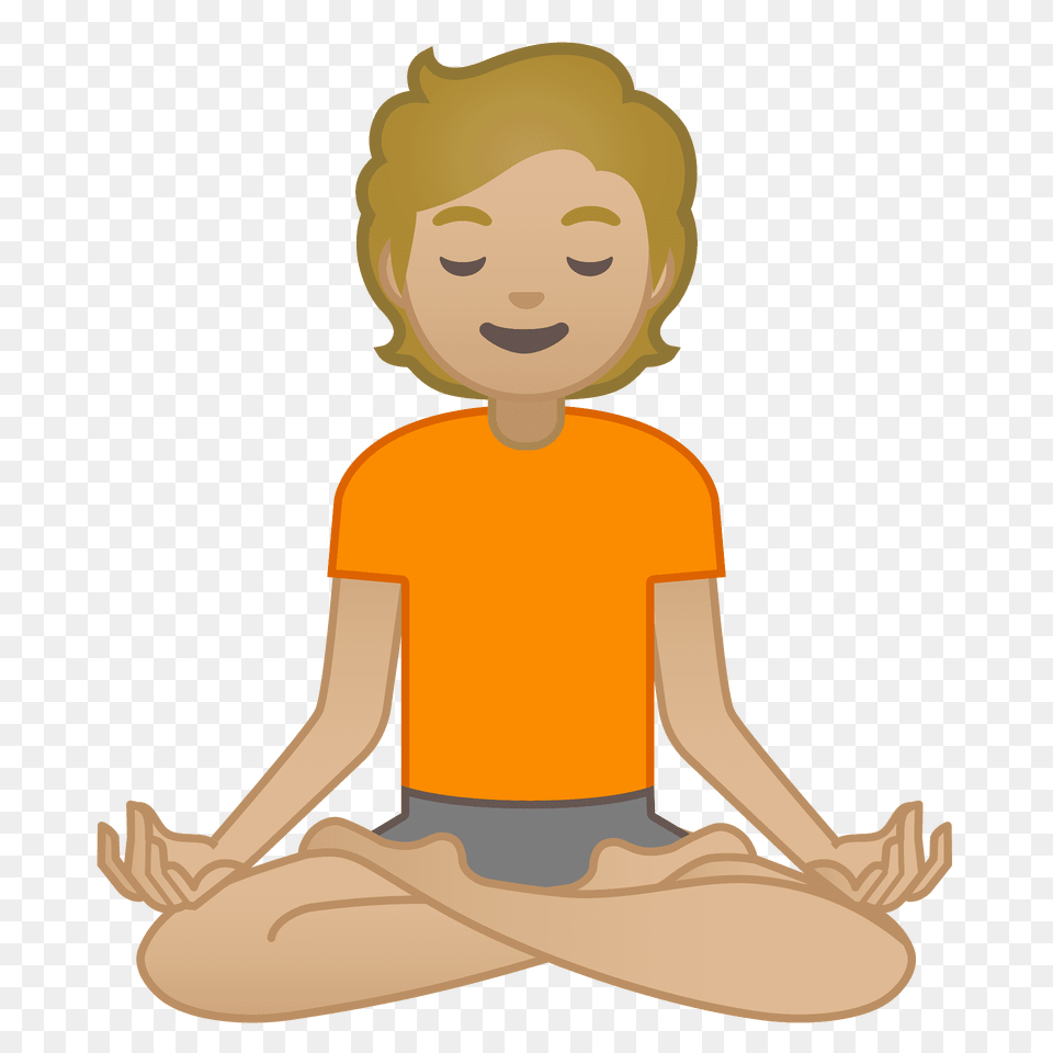 Person In Lotus Position Emoji Clipart, Baby, Face, Fitness, Head Png