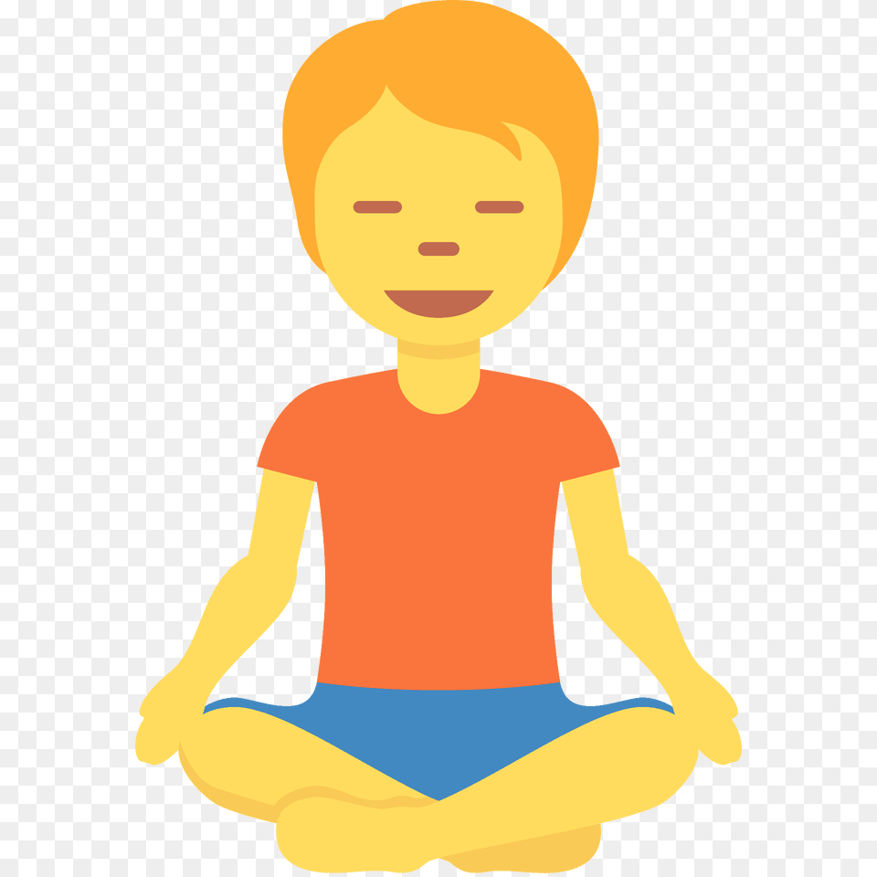 Person In Lotus Position Emoji Clipart, Baby, Face, Head, Fitness Free Png