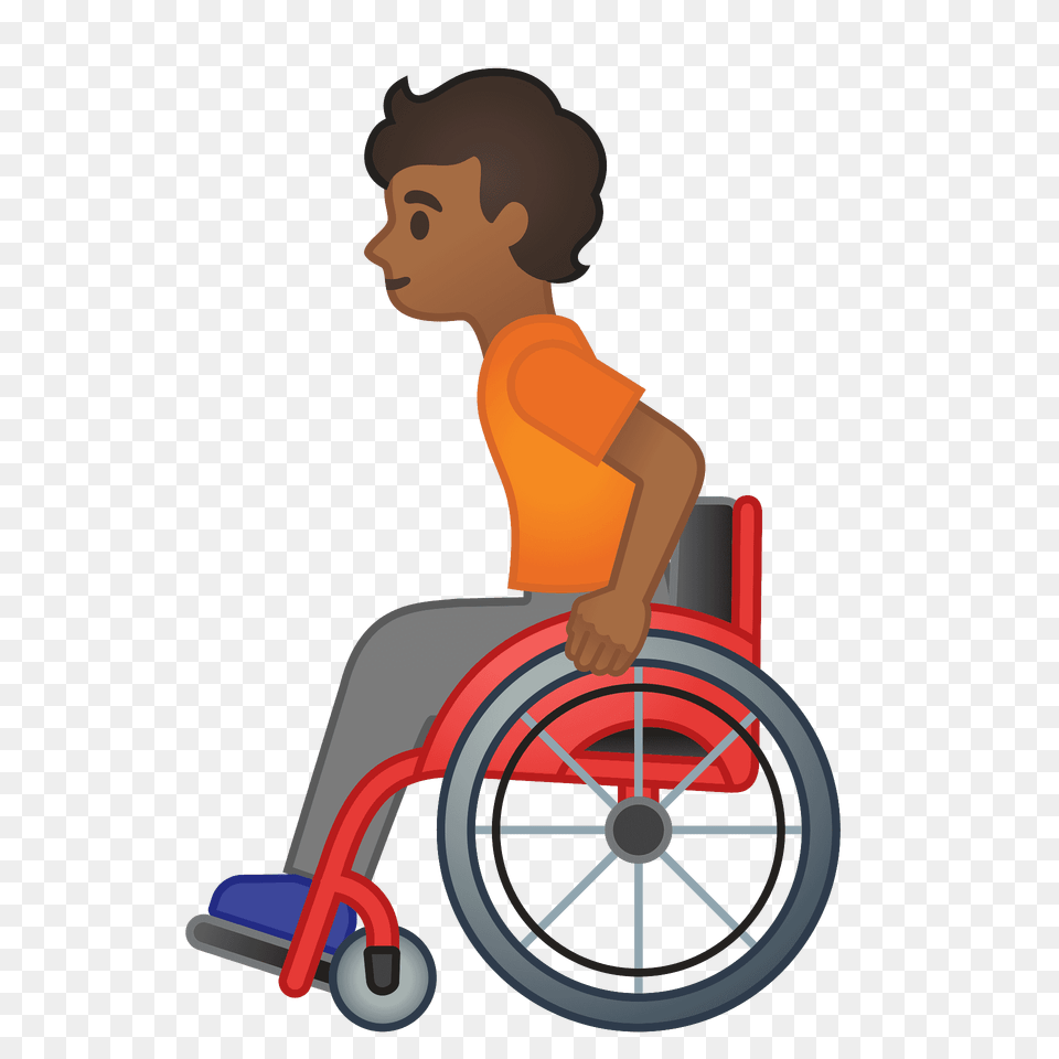 Person In Manual Wheelchair Emoji Clipart, Furniture, Chair, Face, Head Free Png Download