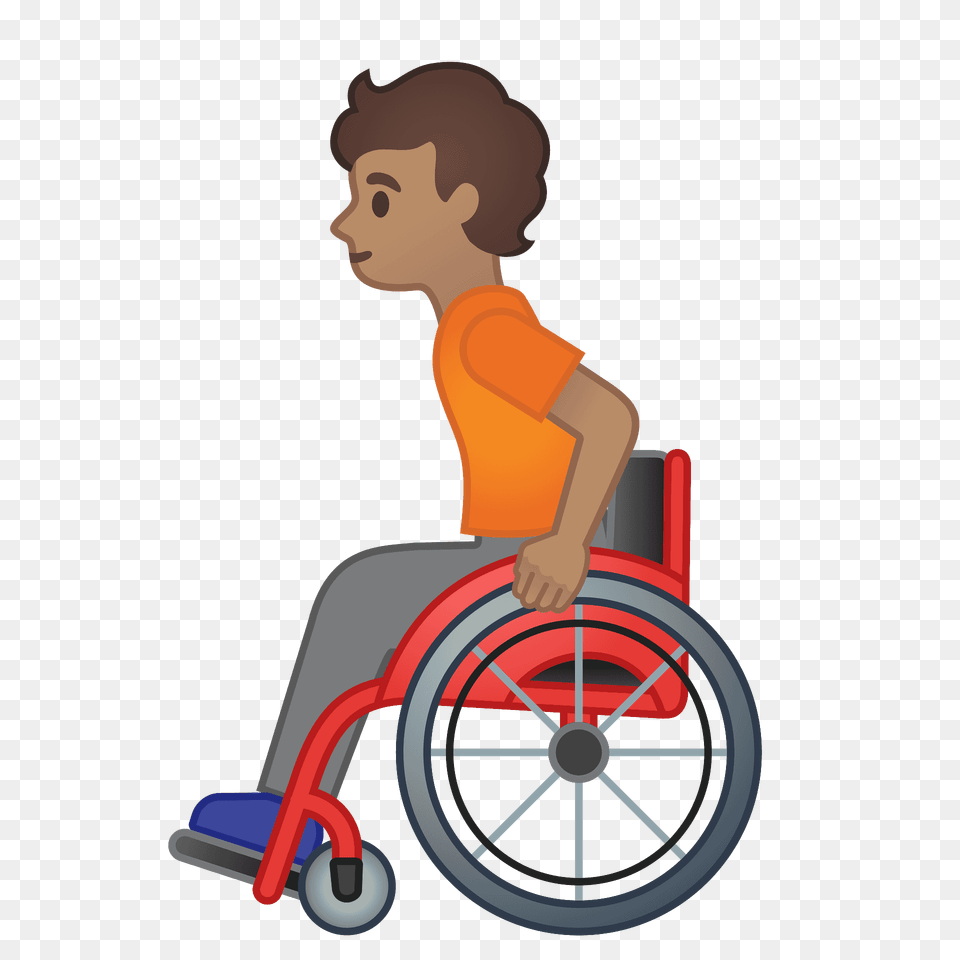 Person In Manual Wheelchair Emoji Clipart, Furniture, Chair, Face, Head Free Png