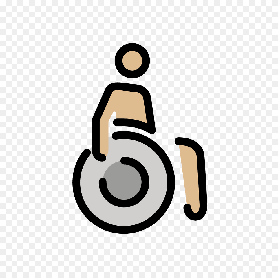 Person In Manual Wheelchair Emoji Clipart, Text, Accessories, Earring, Jewelry Free Png Download