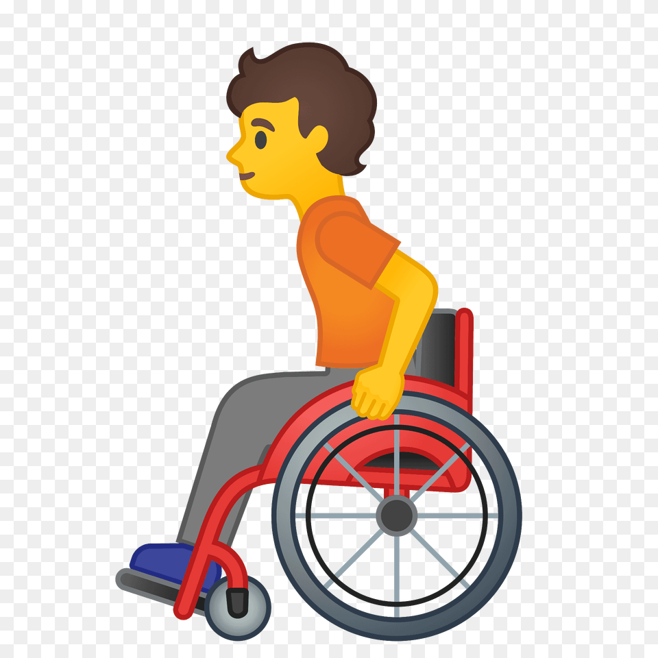 Person In Manual Wheelchair Emoji Clipart, Furniture, Chair, Device, Grass Png